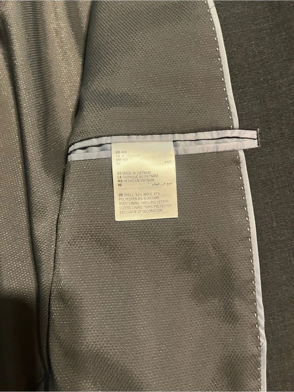 Bar III Men's Charcoal Gray Two-Button Sport Coat